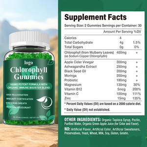 Hot bán đường miễn phí chlorophyllin chiết xuất cai nghiện Gummies cải thiện miễn dịch thực phẩm bổ sung cho người lớn - Product Image 5