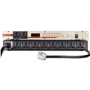 Ad alta potenza 10-canale programmabile audio di potenza sequencer per il sistema audio con il real-tempo di visualizzazione della tensione