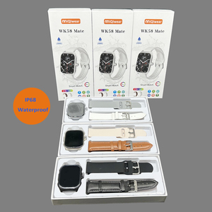 Ip68 waterproof 2 in 1 Smart Watch WK58 Mate gomma in pelle di metallo cinturini dinamici isola BT chiamata polso uomo orologio set - Product Image 6