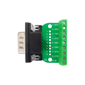 บอร์ดอะแดปเตอร์ DB9ตามสั่ง M1G1เชื่อมแบบฟรีแถวเดียวการเดินสายไฟ232/485สัญญาณขั้วต่อตะกั่วแบบเต็มขั้วต่อหัวทองแดงชาย/หญิง - Product Image 1