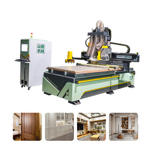 Enrutador CNC automático de precio de fábrica del fabricante para la fabricación de armarios de muebles Sistema de control de anidamiento de madera Vacío - Product Image 2