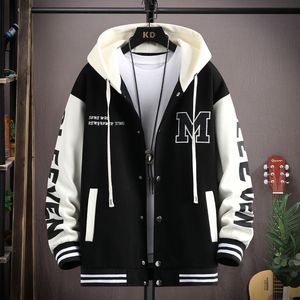 <span class=keywords><strong>2025</strong></span>大学夹克男士高品质春季连帽定制大学夹克运动时尚印花棒球夹克