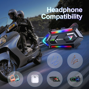 ชุดหูฟังอินเตอร์คอมพร้อมชิปคู่ Y20สำหรับมอเตอร์ไซค์หมวกกันน็อกสเตอริโอหมวกกันน็อกสเตอริโอผสมเสียง - Product Image 6