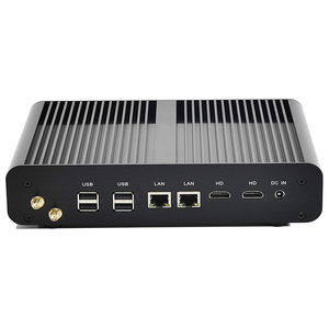 Partaker Lüfter loser Mini-PC Intel Core I7 4500U Dual HD 2 x LAN 4 x USB 3.0 4 x USB 2.0 Optischer Desktop-Computer Linux