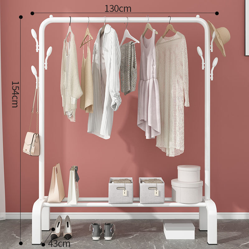 White 130cm arched coat rack