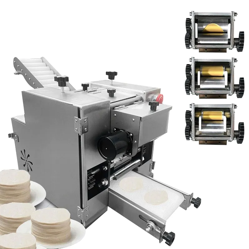 Máquina automática para hacer tortillas, máquina para hacer dumplings, gyoza chapati, envoltura roti chapati