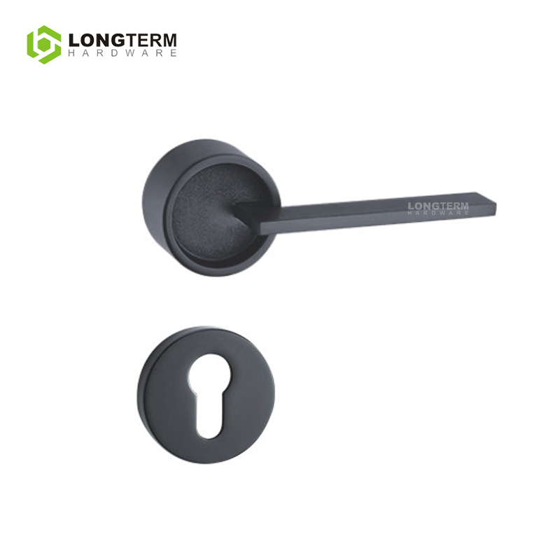 Matt Black Door handle set