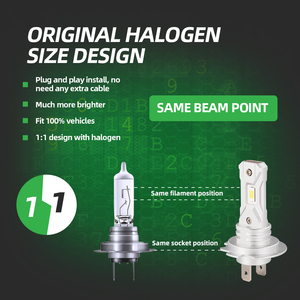 หลอดไฟหน้า LED H3 L6, หลอดไฟ LED กันน้ำมุมลำแสง360องศาหลอดไฟ LED สำหรับรถยนต์รถบรรทุกรถจักรยานยนต์ไฟสว่างมาก - Product Image 3