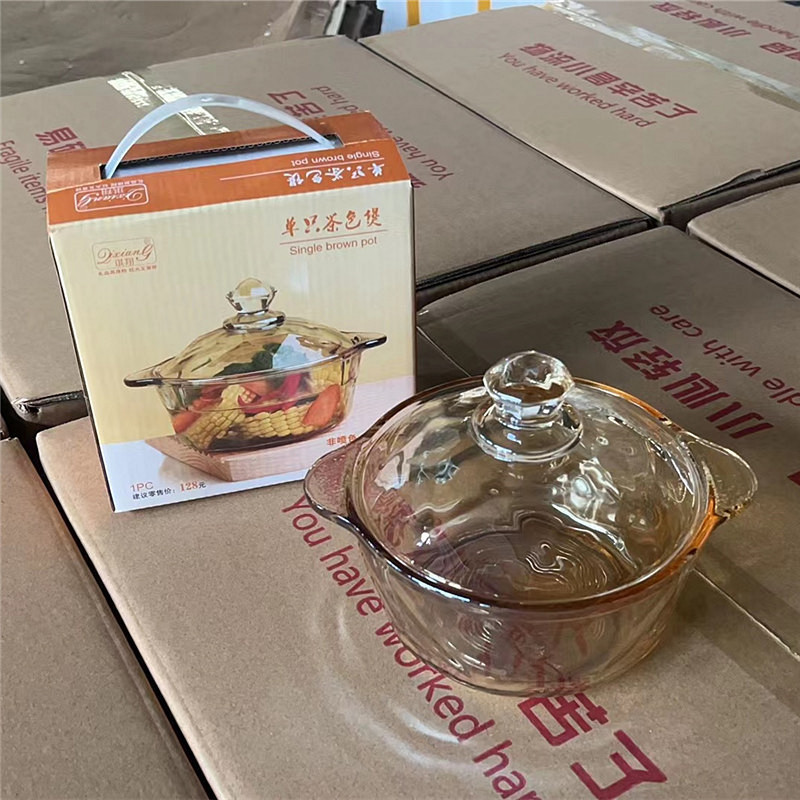 Single amber pot (24 pieces per box)