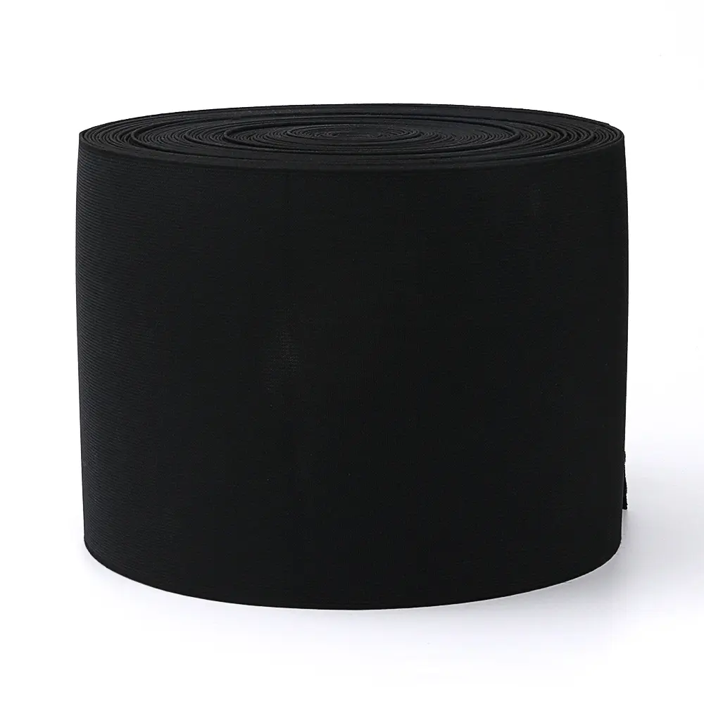 Bulk Stock Black White 10cm 15cm 20cm 25cm 30cm 40cm 50cm Wide Knitted Elastic Band for Waist Band Wrap