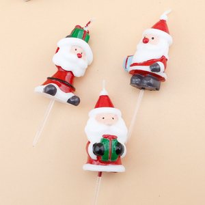 Bán buôn 3D Santa Claus hình giáng sinh Hạnh phúc bánh sinh nhật nến để trang trí - Product Image 1