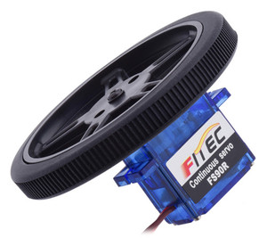Робот, смарт-колесо автомобиля, пластиковая резина для FS90R RC Servo 9 г, 360 градусов, сервопривод непрерывного вращения - Product Image 4