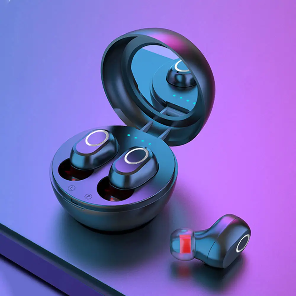 การจัดส่งฟรี Dropshiping เทคโนโลยีใหม่การออกแบบกระจกหูฟังไร้สายหูฟัง IPX5 Bt 5.0หูฟังแฮนด์ฟรีสำหรับมาร์ทโฟน