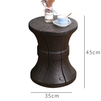 Petite table basse carbonisée 35*45
