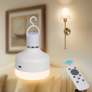 USB-C 5200mA充電式LED電球E27/E26多機能調光可能リモコンタイミング電池式電球 - Product Image 1
