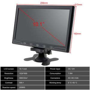 Nuevo 10,1 pulgadas de alta resolución 1280*800 TFT LCD PC Monitor de computadora estéreo RGB Multi-Entrada para cámara CCTV buen brillo - Product Image 3