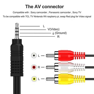 Jack de 3,5mm a 3 RCA macho de Audio Video AV Cable auxiliar estéreo Cable de adaptador estándar de alambre para altavoz caja de TV CD, reproductor de DVD - Product Image 2