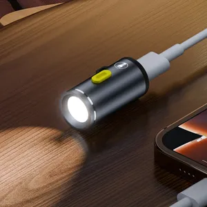 Mini LED Flashlight Type-C Powered Cool White 6000k No Battery Needed Design Cob Ultra Bright Small Size Flashlights Camping Eas - Product Image 4