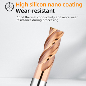HRC karbit freze bıçakları işleme kare top kafa yarıçapı yuvarlak burun 4 flüt uç freze kare alaşım freze CNC aracı - Product Image 2