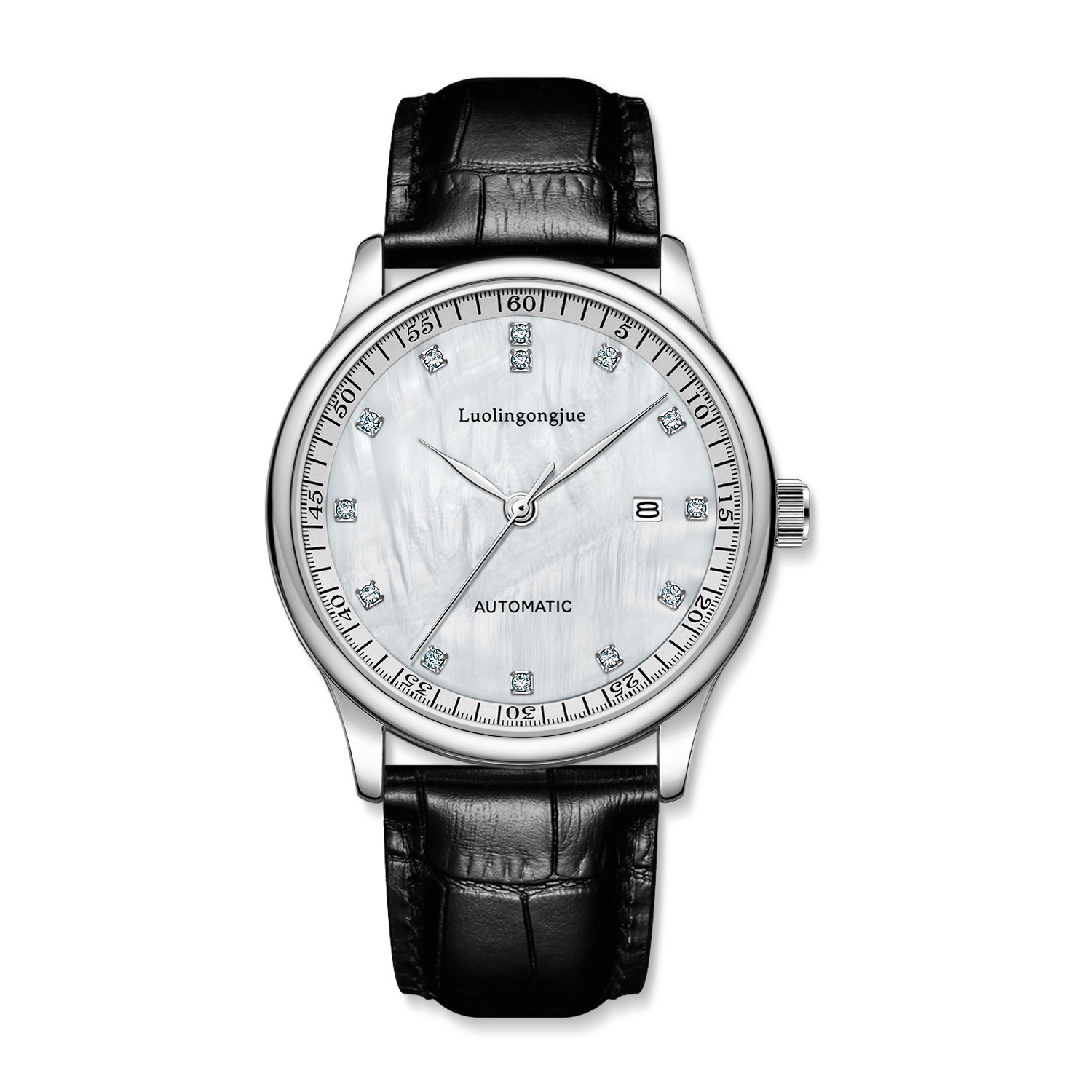 Shell dial - black butterfly clasp