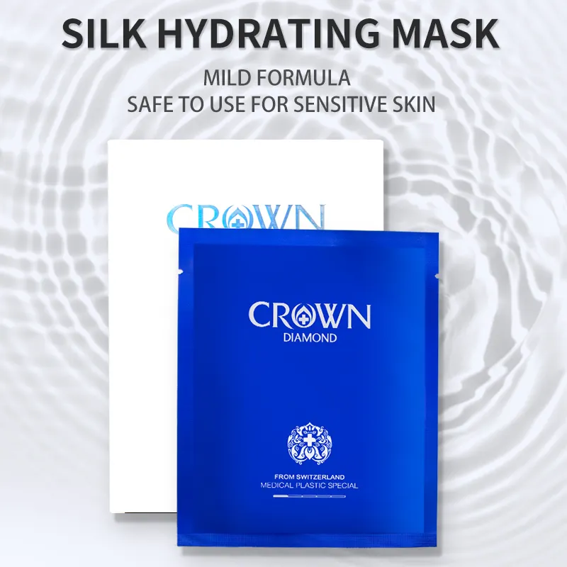 Masque facial hydratant naturel à l'aloe vera biologique Masque hydratant en soie à l'acide hyaluronique pour peaux sensibles