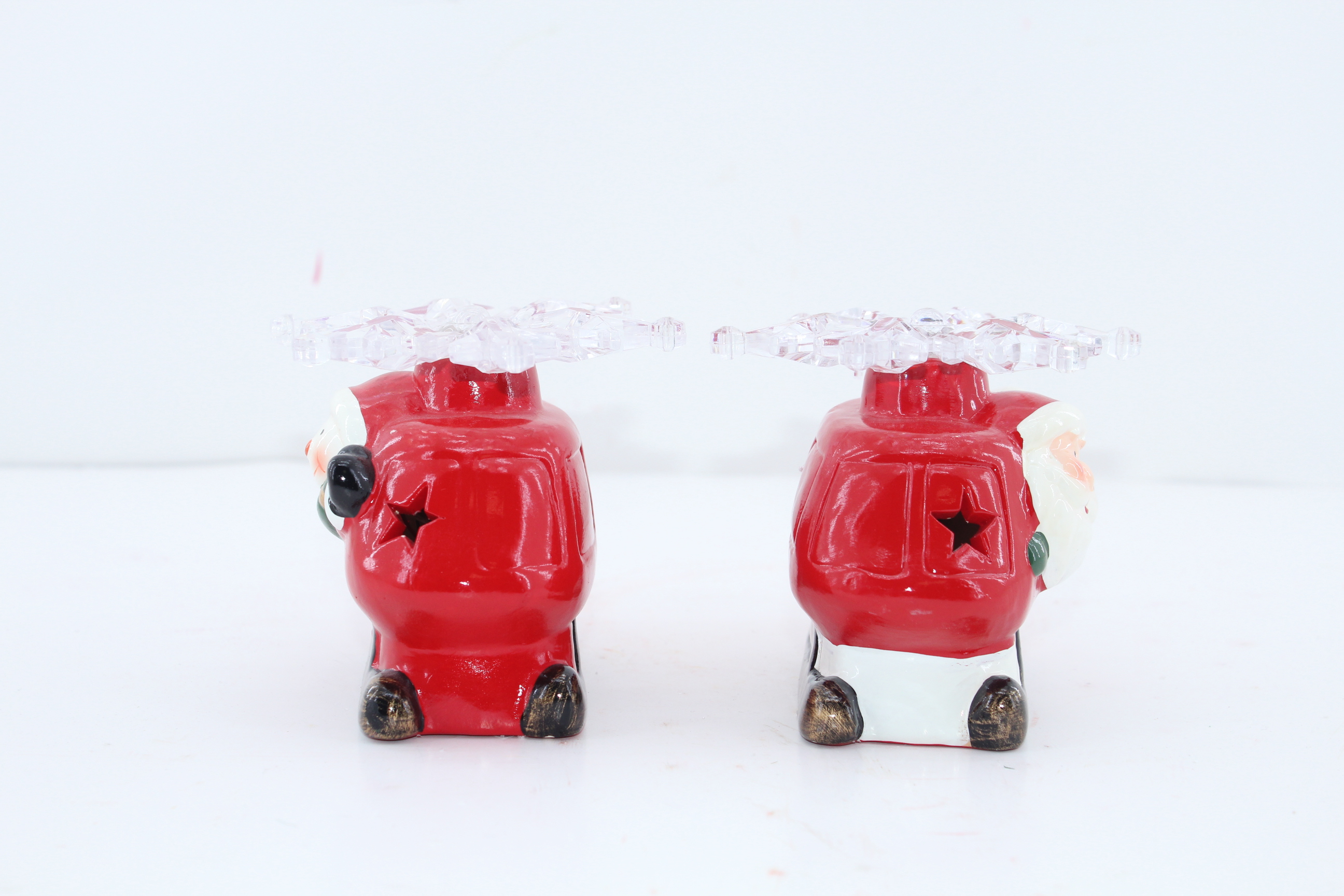 Christmas Santa Sitting Red Plane Decoration Figurine Classic Holiday Ornament gifts collection