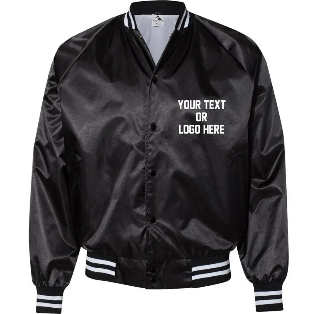 Người Đàn ông áo khoác Custom made sản phẩm letterman satin chất liệu áo khoác từ irfan thể thao