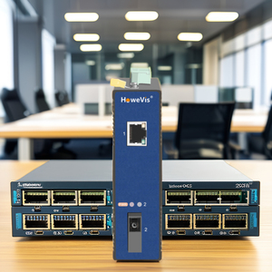 El más nuevo conmutador PoE Industrial 100M Gigabit Ethernet no administrado 1xSFP 1xRJ45 Entrada de CC 9-56V Soporte de montaje en riel Din Stock de red - Product Image 3