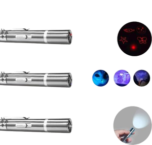 USB ricaricabile giocattolo interattivo puntatore Laser 5 modelli regolabili formazione Chaser per cani e gatti materiale moderno in metallo - Product Image 3