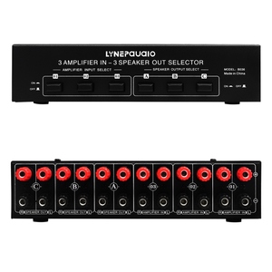 LYNEPAUAIO <strong>3</strong> <strong>Input</strong> <strong>3</strong> <strong>Output</strong> Power Amplifier and Speaker Switcher Speaker Switch <strong>Splitter</strong> Comparator 300W Per Channel - Product Image 2