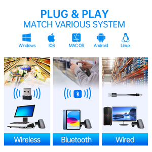 Escáner de código QR PDF417 Qrcode de escritorio USB con cable Bluetooth inalámbrico 2D escáner de código de barras Plug & Play para supermercado tienda almacén