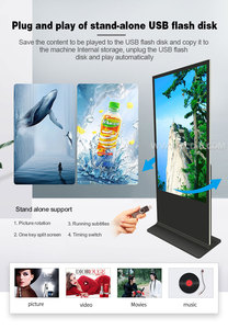 Free Standing ultra Thin 65 Inch Interactive Signage Display Single Sided Touch Screen <strong>Computer</strong> Monitor - Product Image 4
