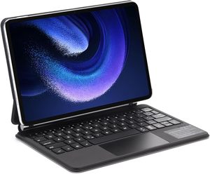 小米垫6/小米垫6 Pro (11英寸) 魔术键盘外壳，无线蓝牙键盘背光触控板键盘磁性