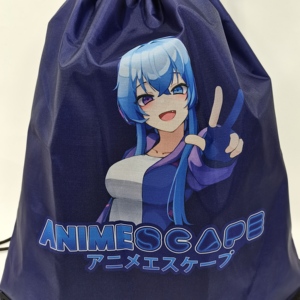 Mochila de poliéster impermeable de satén con cordón, Bolso pequeño de algodón con cordón, estampado personalizado, para deportes, lona, nailon - Product Image 5