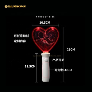 Toptan özel bts RGB LED ışık sopa 15 renk değiştiren kalp şeklinde tasarım noel partisi konser süslemeleri Cheer için - Product Image 6
