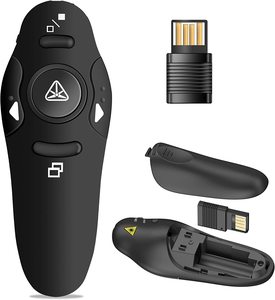 Presentazione Clicker Wireless Presenter telecomando USB Powerpoint PPT Clicker, puntatore Laser RF 2.4GHz presentatore remoto - Product Image 1