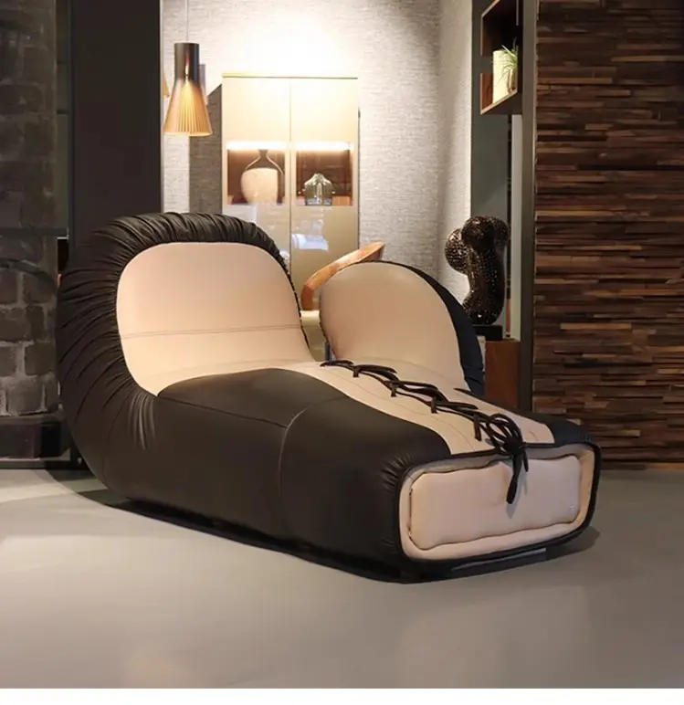 Canapé design nordique moderne en fibre de verre pour salon, canapé inclinable pour la boxe décontractée