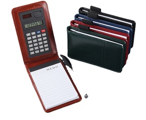 Agenda tascabile A7 in pelle PU notepad diario memo planner con mini blocco note e calcolatrice - Product Image 2