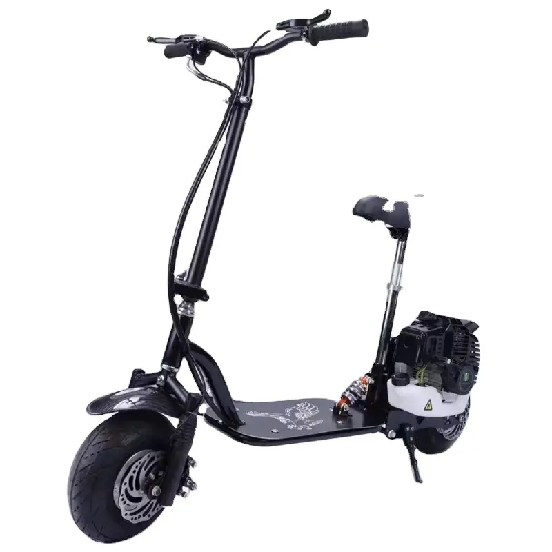 Katlanabilir ucuz dağ mopedler 49cc 50cc gaz scooter 9 inç gaz scooter