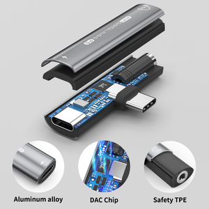 3合1 USB C型转换器3.5毫米音频耳机端口PD快速充电适配器多功能转换器 - Product Image 2