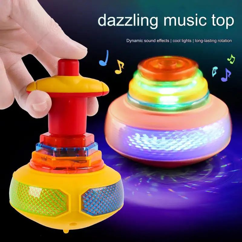 New music light gyro rotating colorful dazzling toys children's interactive toys wholesale manufacturers supply