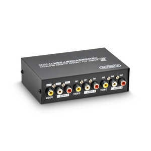 FJ-201AV Fjgear <strong>2</strong> WAY <strong>VIDEO</strong> AUDIO <strong>SPLITTER</strong> <strong>2</strong> in 1 Out Plug and Play Bandwidth 250mhz with Iron Shell Two Way Switch - Product Image 4