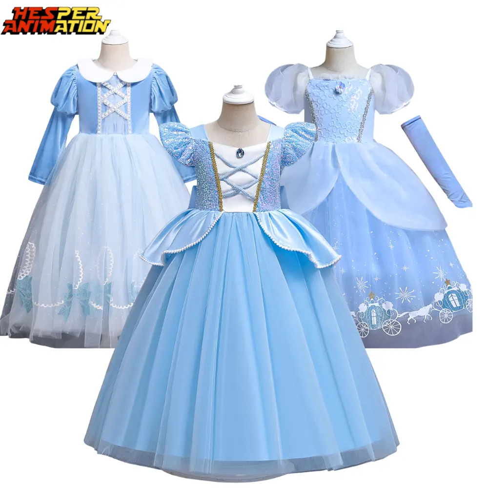 4 estilos chica carnaval elegante princesa vestido Halloween fiesta Cosplay disfraz niños película juego de rol vestido de actuación