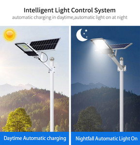 Yüksek lümen 500 watt led güneş enerjili sokak ışığı açık güneş lambası powered led güneş bahçe ışıkları - Product Image 3