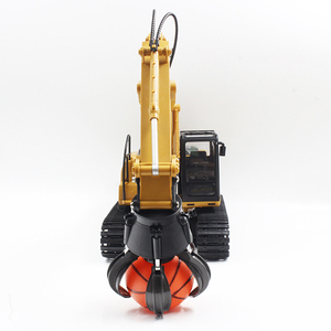 1:14 15CH RC合金グラブボール建設トラック玩具リモコン掘削機アーム回転ライト付き2.4GHz