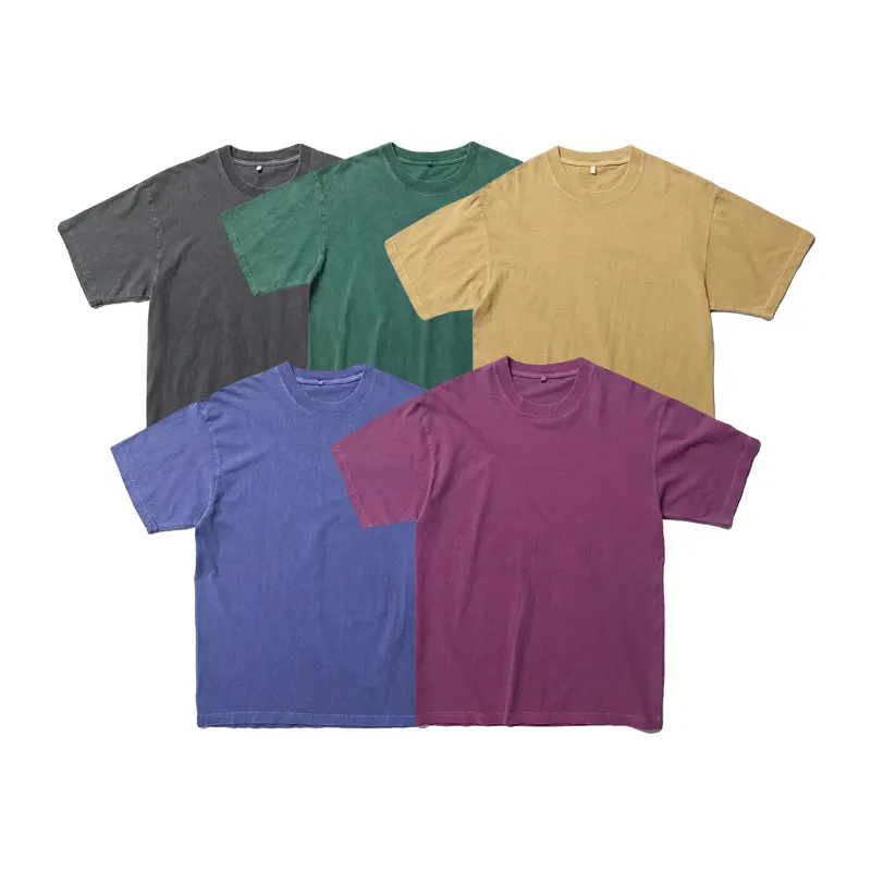 Fabrik direkt benutzer definierte 100% Baumwolle Hochwertige 200gsm Kleidungs stück gefärbte T-Shirt