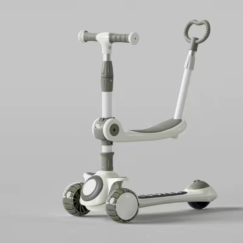 Rueda 5cm/Luz/Música/Silla/Empujador/Rueda 360 ° Gris
