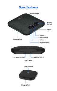 Drahtloses Konferenz mikrofons ystem für PTZ-Kamera, Grenz array mit Geräusch unterdrückung, 50m Reichweite - Product Image 2