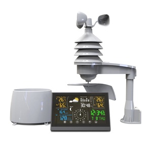 Estación de pronóstico del tiempo de función completa pantalla táctil LCD pantalla a Color higrómetro pluviómetro Sensor de temperatura uso en exteriores - Product Image 1