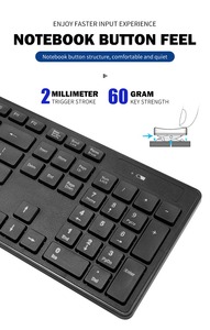 2023 nuevo conjunto de teclado y ratón inalámbricos de 2,4G ultrafino para ordenador de escritorio y oficina - Product Image 4
